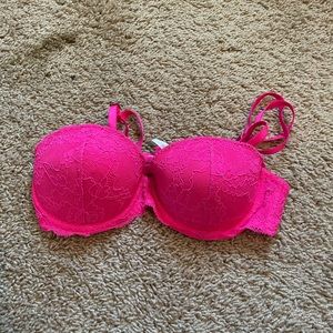 PINK lace push up bra